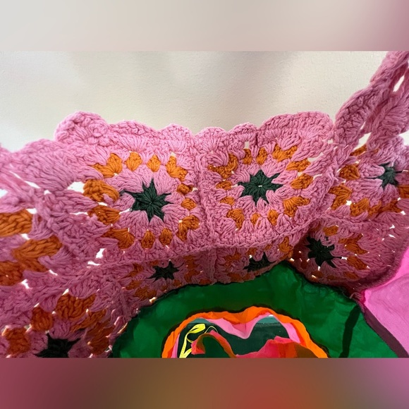 ASOS DESIGN crochet tiered mini sundress in color block - Picture 5 of 11